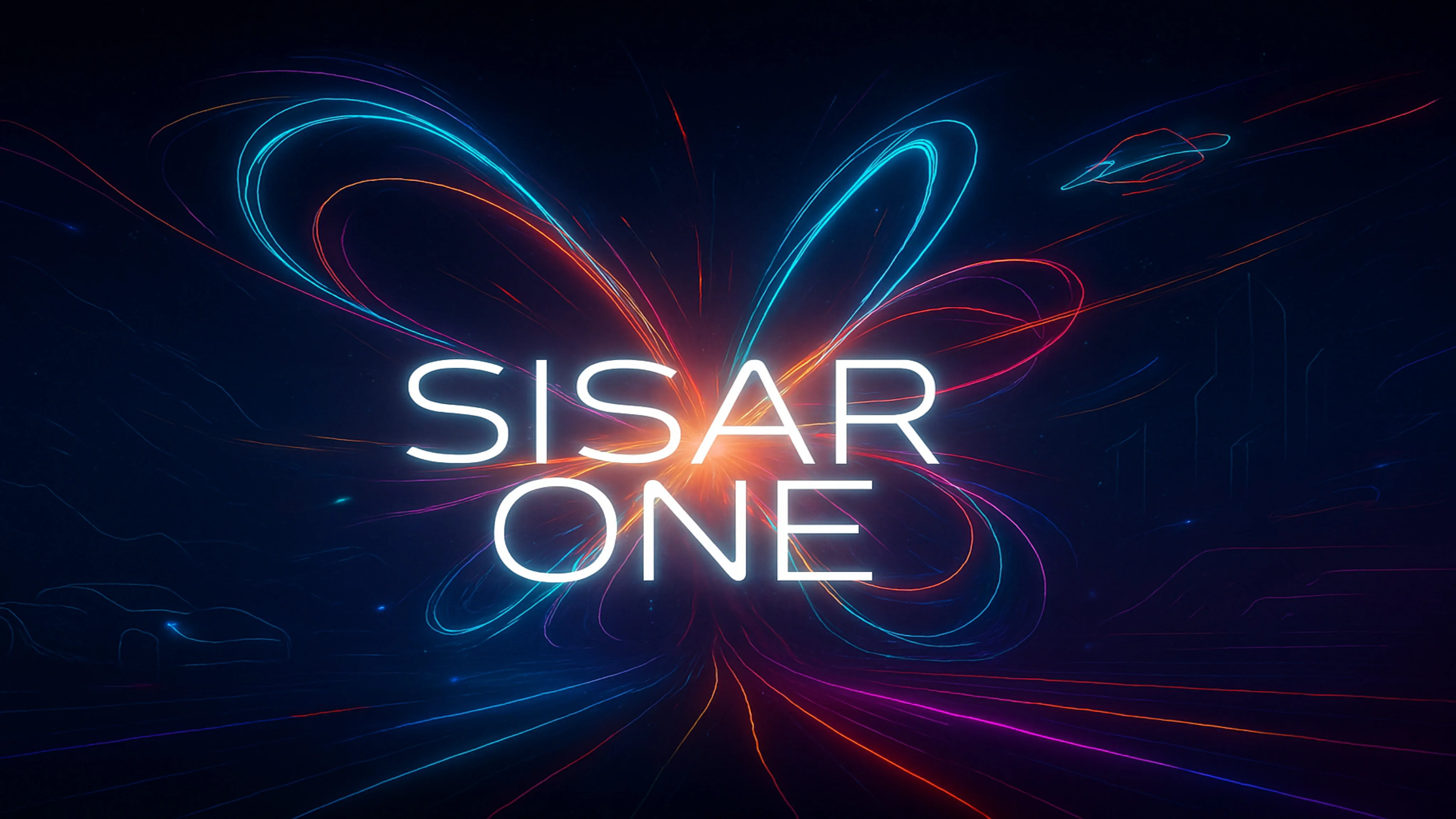 Imagen principal de Sisar One con emanaciones de energía azul y naranja al estilo de su logo